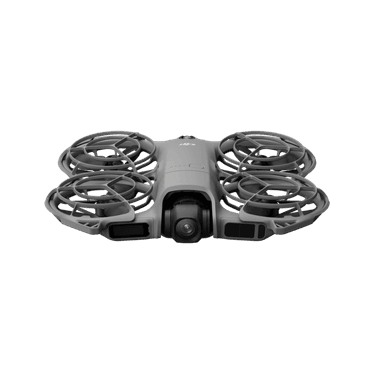 DJI Neo 2 showing its gimbal camera, guarded rotors, and side displays