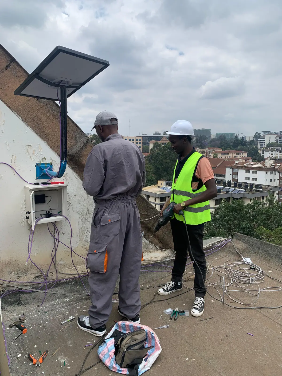 Power backup equipment installed at a Starlink site